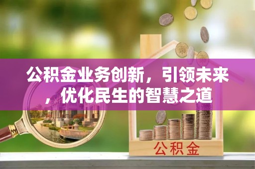 鸠江公积金业务创新，引领未来，优化民生的智慧之道