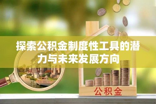 鸠江探索公积金制度性工具的潜力与未来发展方向
