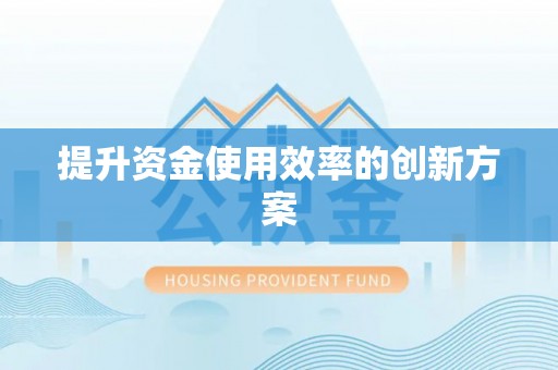 鸠江提升资金使用效率的创新方案
