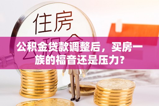 鸠江公积金贷款调整后，买房一族的福音还是压力？