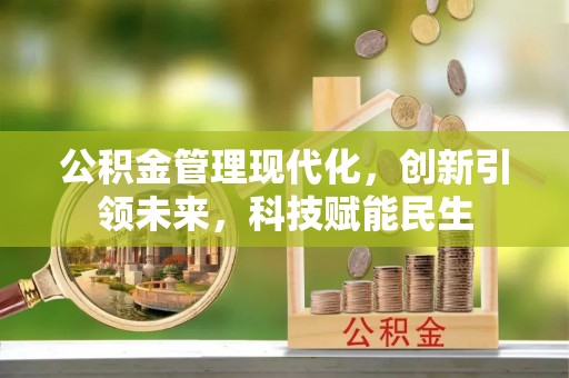 鸠江公积金管理现代化，创新引领未来，科技赋能民生