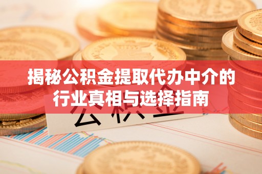 鸠江揭秘公积金提取代办中介的行业真相与选择指南
