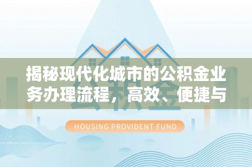 鸠江揭秘现代化城市的公积金业务办理流程，高效、便捷与未来趋势
