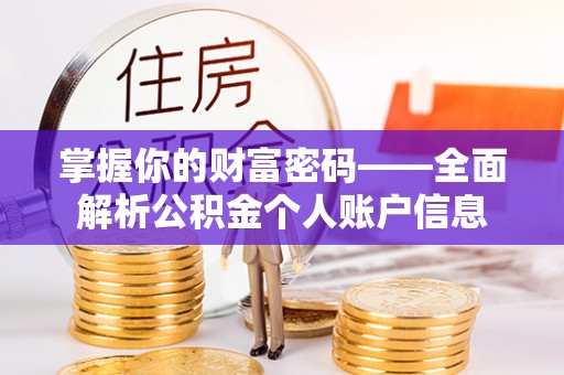 鸠江掌握你的财富密码——全面解析公积金个人账户信息