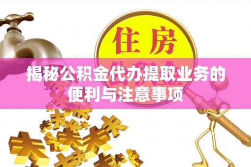 鸠江揭秘公积金代办提取业务的便利与注意事项