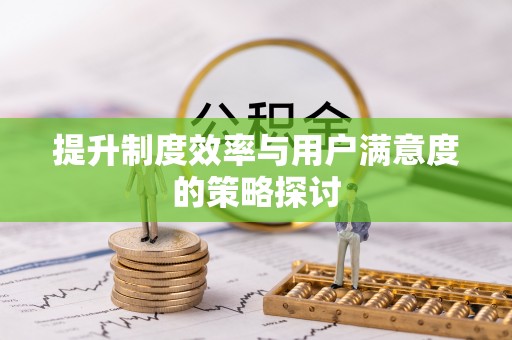 鸠江提升制度效率与用户满意度的策略探讨